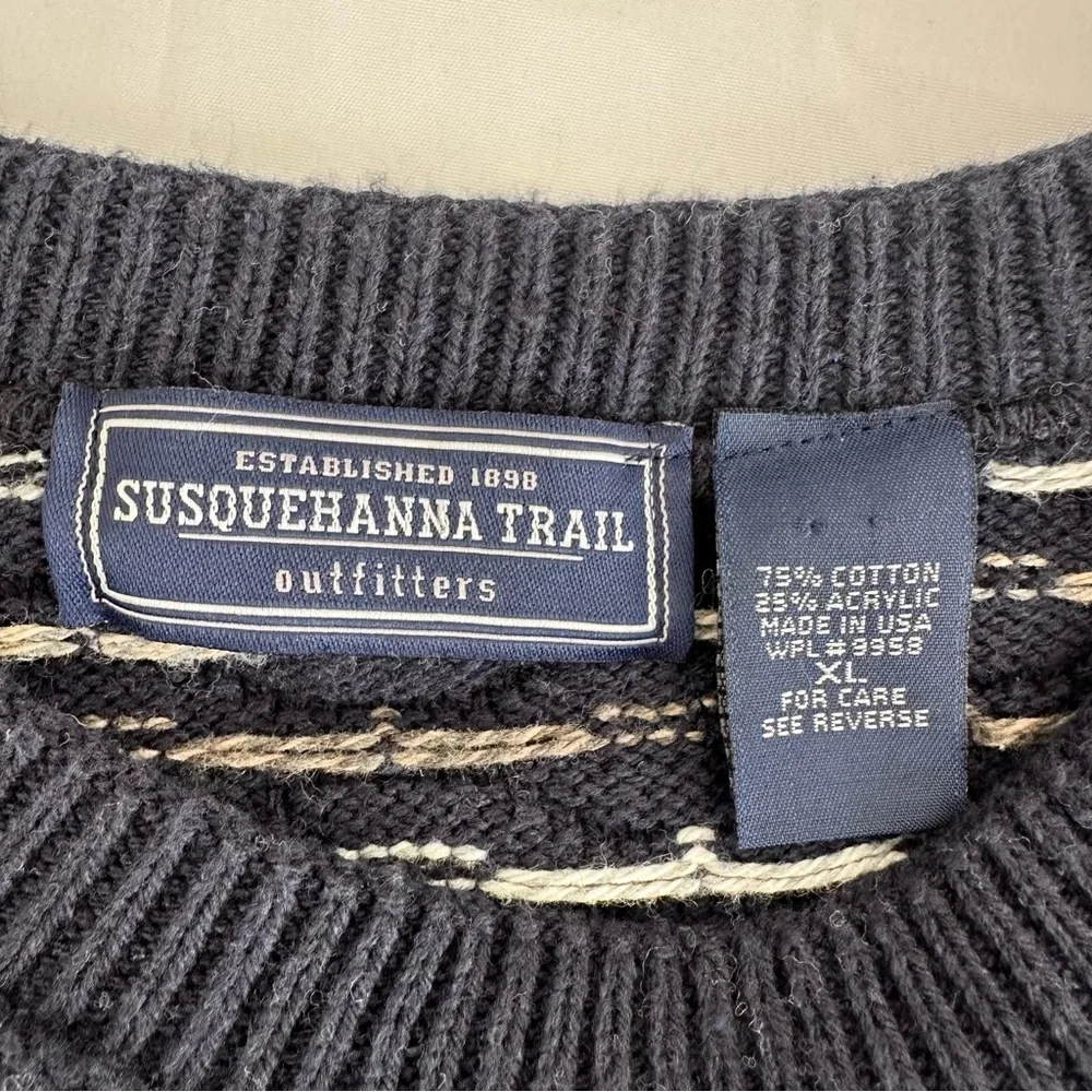 Vintage 90s Susquehanna Trail Outfitters Sweater Made In The‎ USA Mens XL